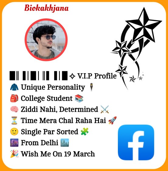 Facebook Bio For Boys