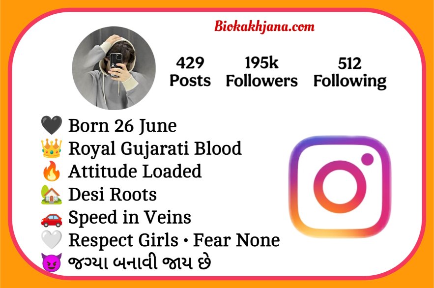 Gujarati Bio For Instagram